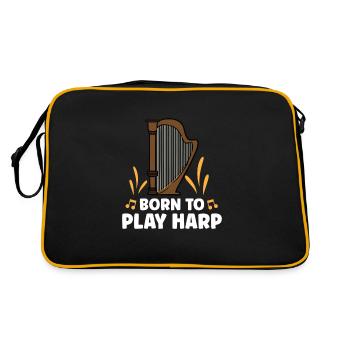 Harfenmusikinstrument Harfenlehrer - Retro Tasche - Schwarz/Gold - Hinten