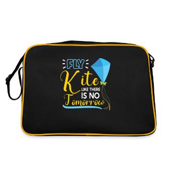 Kite Flying Kite Fan For Fite Flying Lovers - Retro Bag - black/gold - Back