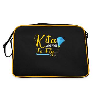 Kite Flying Kite Fan For Fite Flying Lovers - Retro Bag - black/gold - Back