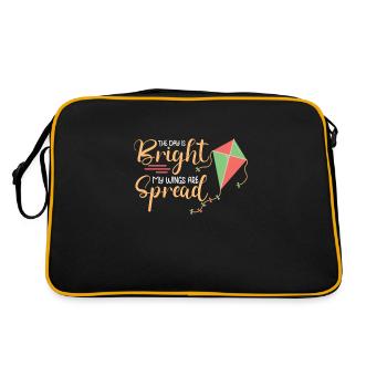 Kite Flying Kite Fan For Fite Flying Lovers - Retro Bag - black/gold - Back