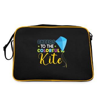 Kite Flying Kite Fan For Fite Flying Lovers - Retro Bag - black/gold - Back