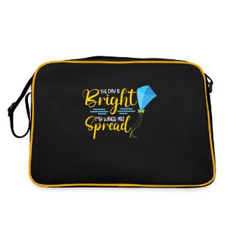 Kite Flying Kite Fan For Fite Flying Lovers - Retro Bag - black/gold - Back