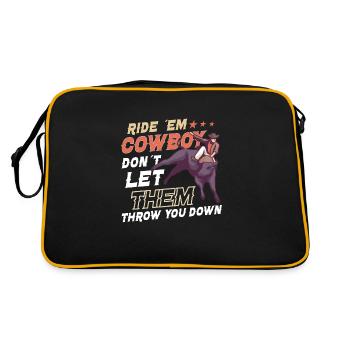 Rodeo Bull Riding Livestock Show Bovins fermiers - Sac Retro - noir/or - Dos