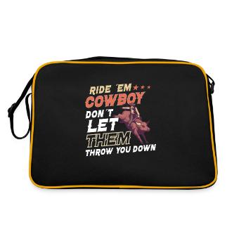 Rodeo Bull Riding Livestock Show Bovins fermiers - Sac Retro - noir/or - Dos
