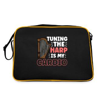 Harfenmusikinstrument Harfenlehrer - Retro Tasche - Schwarz/Gold - Hinten