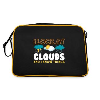 Funny Meteorology Meteorologist Weather Lover - Retro Bag - black/gold - Back
