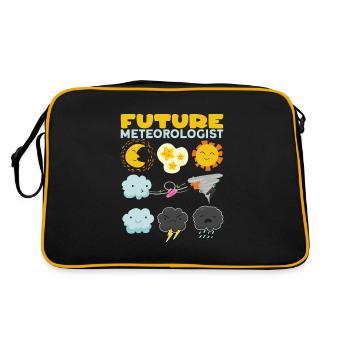 Funny Meteorology Meteorologist Weather Lover - Retro Bag - black/gold - Back
