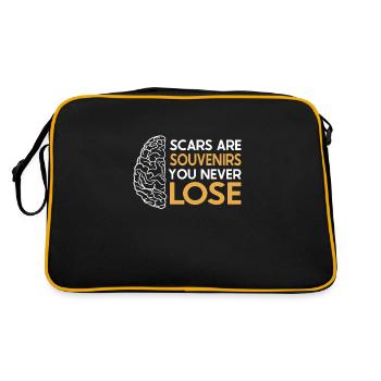 Brain Surgery Joke Brain Surgery Awareness Gift - Retro Tasche - Schwarz/Gold - Hinten