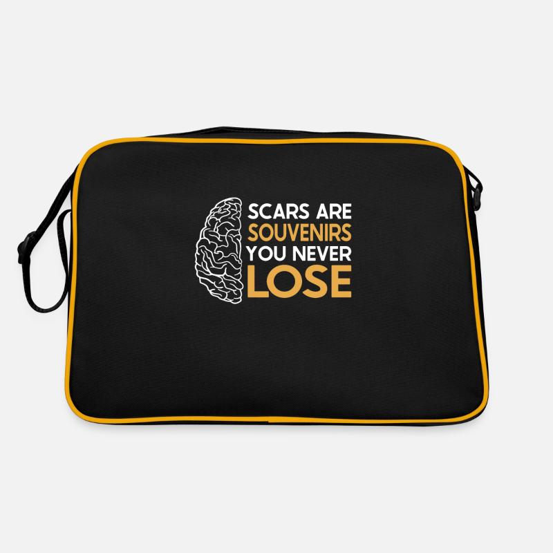 Brain Surgery Joke Brain Surgery Awareness Gift - Retro Tasche - Schwarz/Gold