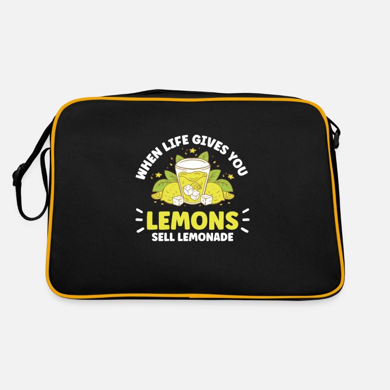 Lemonade Rack Jus de citron fait maison - Sac Retro - noir/or