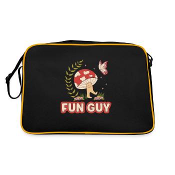 Morels Mushroom Picker Mushroom Farmer Mushroom - Retro Tasche - Schwarz/Gold - Hinten