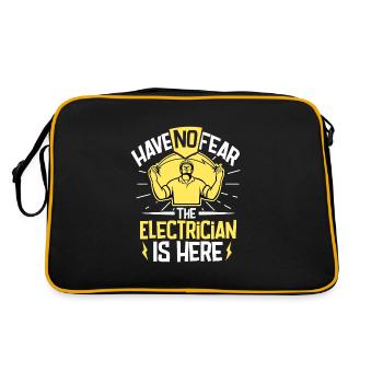 Electrician Electrical Engineer Lineman Electrical - Retro Bag - black/gold - Back