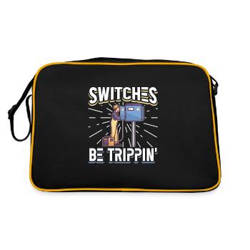 Electrician Electrical Engineer Lineman Electrical - Retro Bag - black/gold - Back