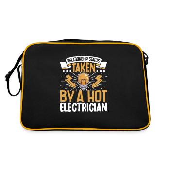 Electrician Electrical Engineer Lineman Electrical - Retro Bag - black/gold - Back