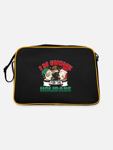 Gnomes de jardin Gnome Amant Drôle de Gnome Jardinage - Sac Retro - noir/or - Dos