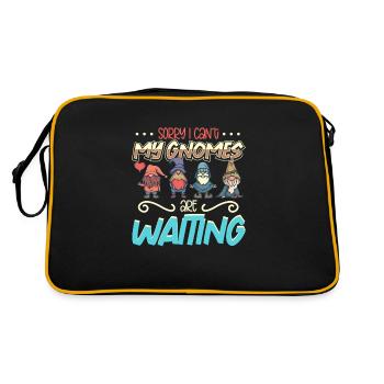 Gnomes de jardin Gnome Amant Drôle de Gnome Jardinage - Sac Retro - noir/or - Dos