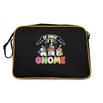 Gnomes de jardin Gnome Amant Drôle de Gnome Jardinage - Sac Retro - noir/or - Dos
