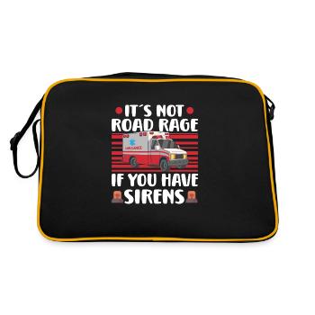 Sanitäter Erster Responder Krankenwagenfahrer - Retro Tasche - Schwarz/Gold - Hinten