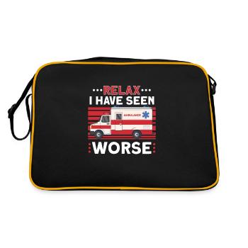 Sanitäter Erster Responder Krankenwagenfahrer - Retro Tasche - Schwarz/Gold - Hinten