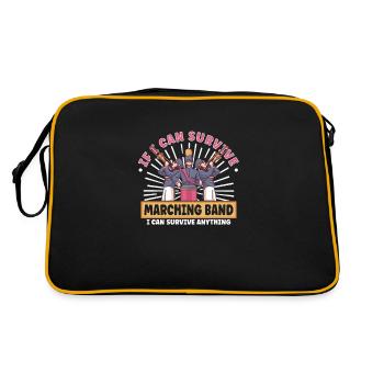 Marching Band Clarinetist School Rehearsal Music - Retro Bag - black/gold - Back