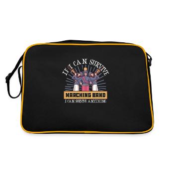 Marching Band Clarinetist School Rehearsal Music - Retro Bag - black/gold - Back