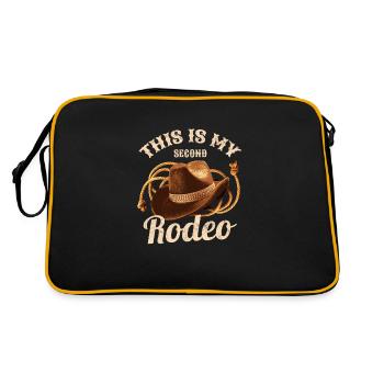 Rodeo Bull Riding Livestock Show Farmer Cattle - Sac Retro - noir/or - Dos