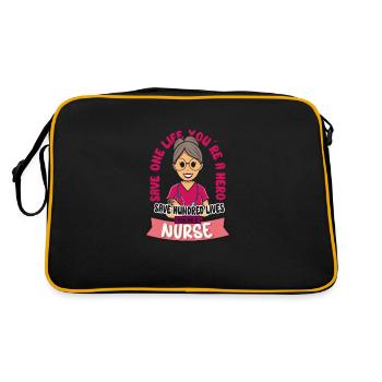 infirmière clinique de soins infirmiers ambulancier paramédical - Sac Retro - noir/or - Dos