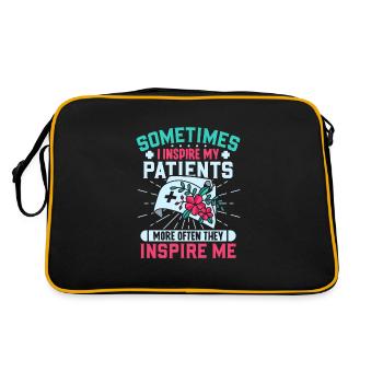 infirmière clinique de soins infirmiers ambulancier paramédical - Sac Retro - noir/or - Dos