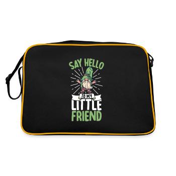 Nains de jardin Amant de gnome Jardinage drôle de gnome - Sac Retro - noir/or - Dos
