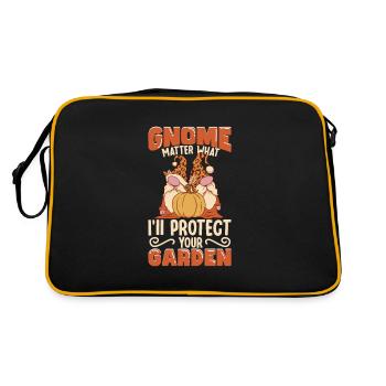 Nains de jardin Amant de gnome Jardinage drôle de gnome - Sac Retro - noir/or - Dos