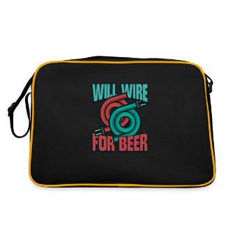 Electrician Electrical Engineer Lineman Electrical - Retro Bag - black/gold - Back
