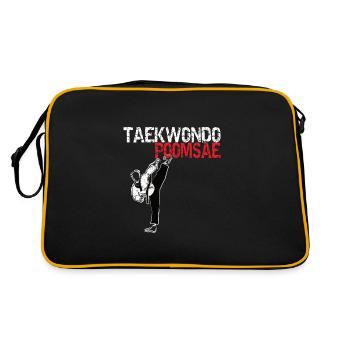 Cool Taekwondo Poomsae Blackbelt Uniform - Retro Bag - black/gold - Back