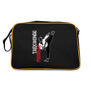 Cool Taekwondo Poomsae Blackbelt Uniform - Retro Bag - black/gold - Back