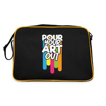 Artiste Peinture Peintre Art Couleur Art Professeur - Sac Retro - noir/or - Dos