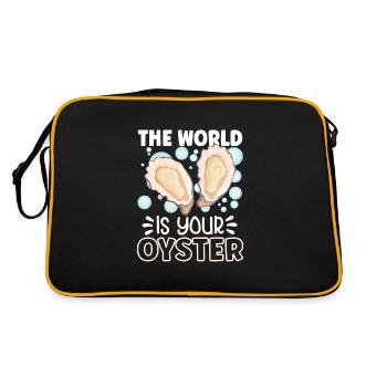 Oyster Lovers Funny Oyster Oyster Shucker - Retro Bag - black/gold - Back