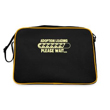 Funny Adoption Adoption Day Gifts - Retro Bag - black/gold - Back