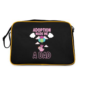 Funny Adoption Adoption Day Gifts - Retro Bag - black/gold - Back