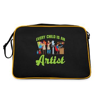 Artiste Peinture Peintre Art Couleur Art Professeur - Sac Retro - noir/or - Dos