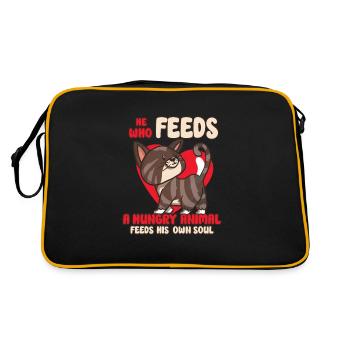 Cat RESCUE ANIMAL RIGHTS RESCUE Cat ADOPTION - Retro Bag - black/gold - Back