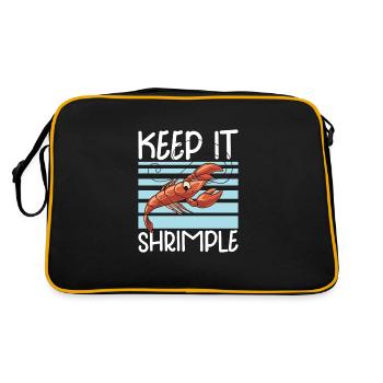 Prawns Seafood Favorite Food - Retro Bag - black/gold - Back