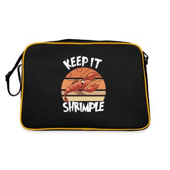 Prawns Seafood Favorite Food - Retro Bag - black/gold - Back