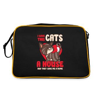 Cat RESCUE ANIMAL RIGHTS RESCUE Cat ADOPTION - Retro Bag - black/gold - Back