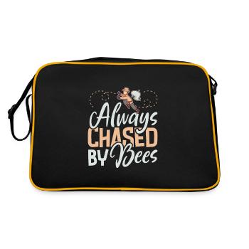 Honey Bee Beekeeping Beekeeper Honeybee Beekeeping - Retro Tasche - Schwarz/Gold - Hinten