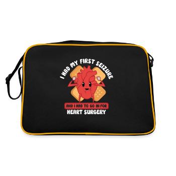 Heart Attack Open Heart Surgery Heart Surgery Gift - Retro Bag - black/gold - Back