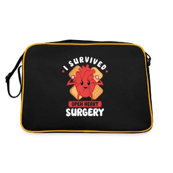 Heart Attack Open Heart Surgery Heart Surgery Gift - Retro Bag - black/gold - Back