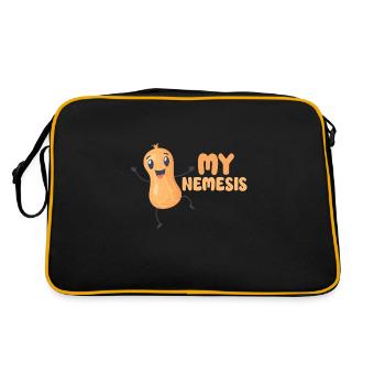 Peanut Allergy Survivor Peanut Allergy Awareness - Retro Tasche - Schwarz/Gold - Hinten
