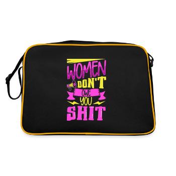 Feminism Women's Power Pro-choice Pro Abortion - Retro Bag - black/gold - Back