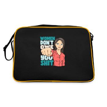Feminism Women's Power Pro-choice Pro Abortion - Retro Bag - black/gold - Back