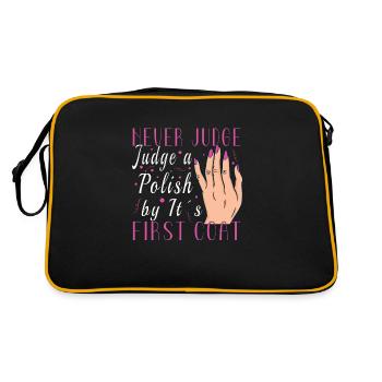 Nail Tech Nail Technician Manicurist Nails Artist - Retro Bag - black/gold - Back