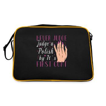 Nail Tech Nail Technician Manicurist Nails Artist - Retro Bag - black/gold - Back
